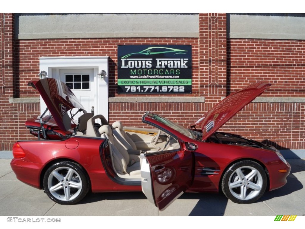 2006 SL 500 Roadster - Firemist Red Metallic / Stone photo #49