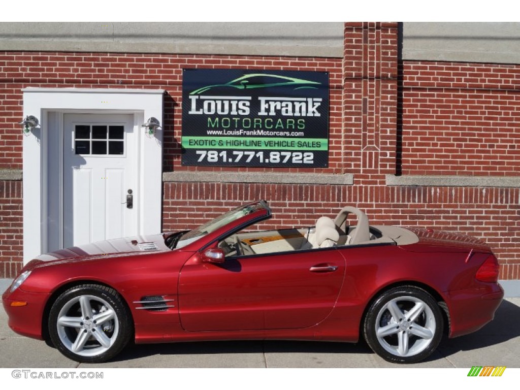 2006 SL 500 Roadster - Firemist Red Metallic / Stone photo #54