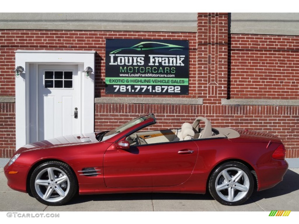 2006 SL 500 Roadster - Firemist Red Metallic / Stone photo #55