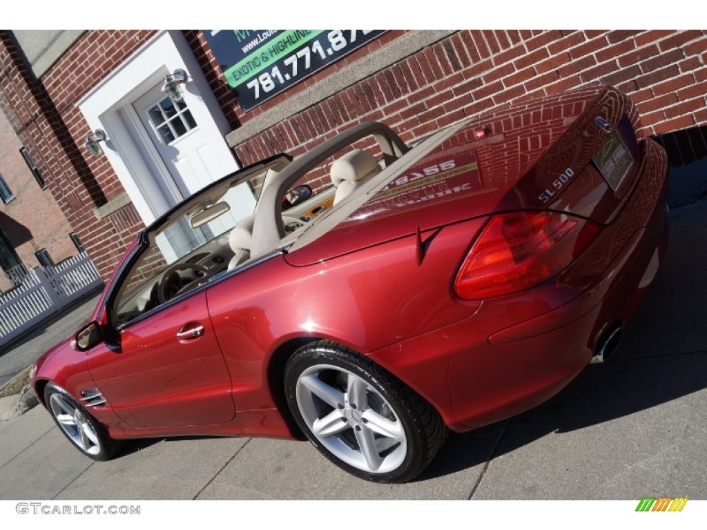 2006 SL 500 Roadster - Firemist Red Metallic / Stone photo #57