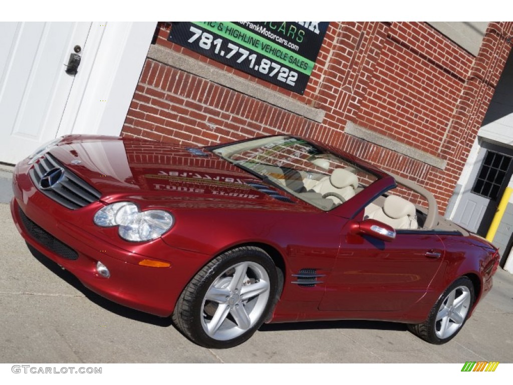 2006 SL 500 Roadster - Firemist Red Metallic / Stone photo #58