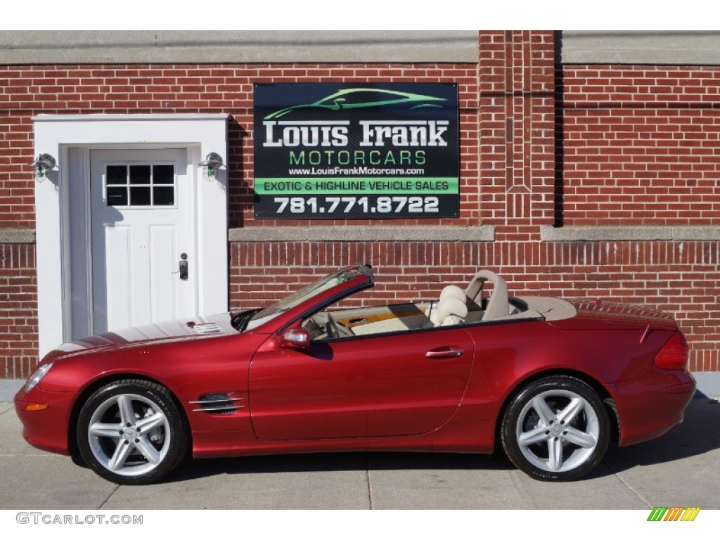 2006 SL 500 Roadster - Firemist Red Metallic / Stone photo #60