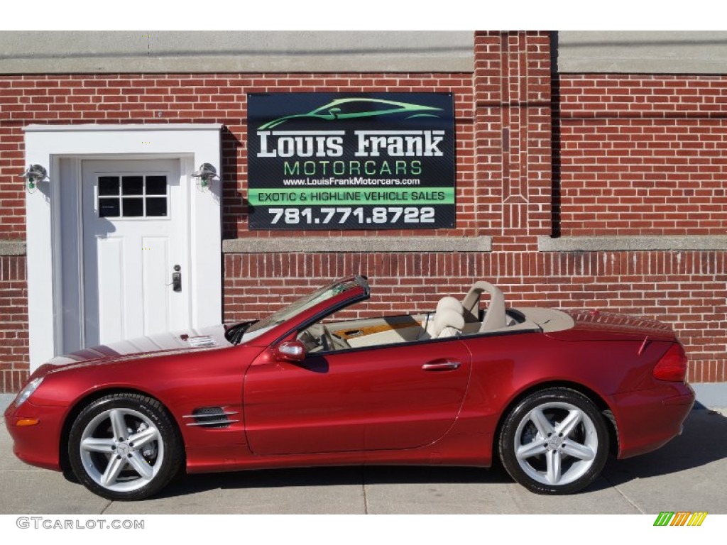2006 SL 500 Roadster - Firemist Red Metallic / Stone photo #61