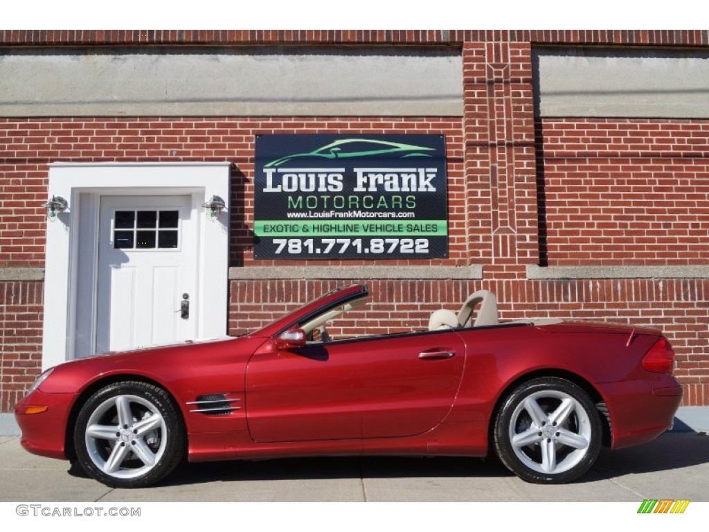 2006 SL 500 Roadster - Firemist Red Metallic / Stone photo #62