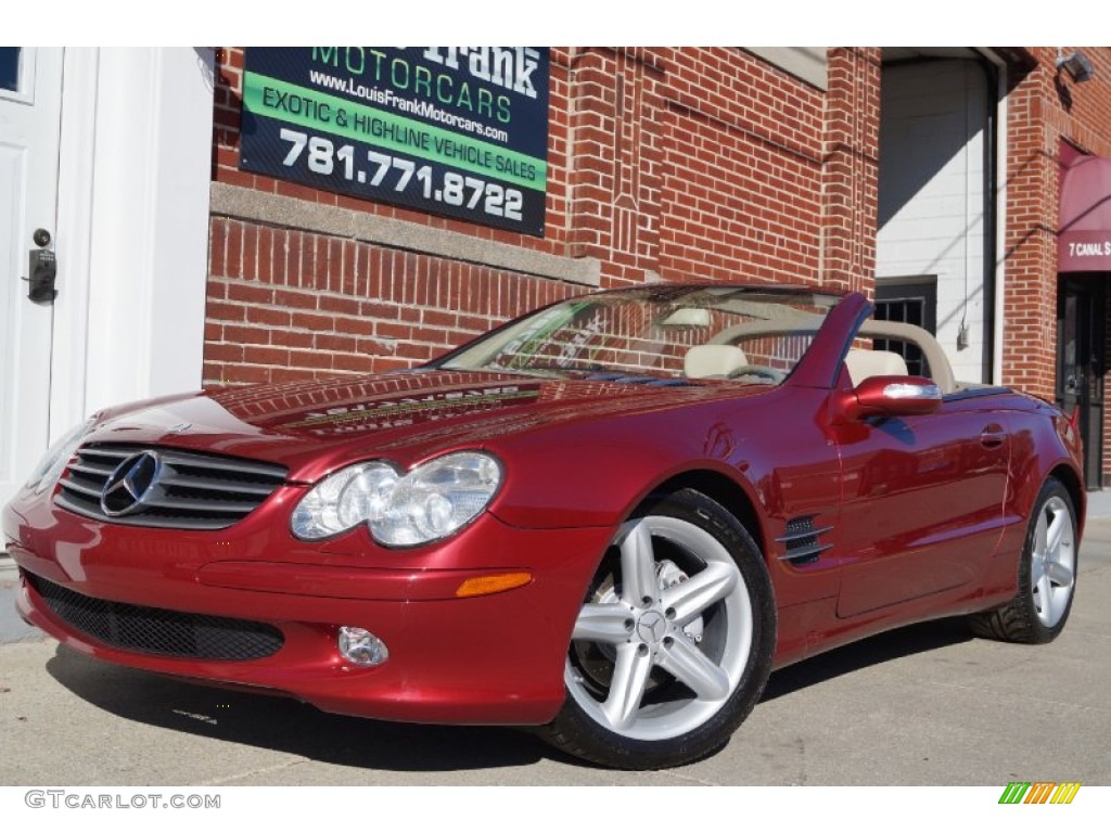 2006 SL 500 Roadster - Firemist Red Metallic / Stone photo #77