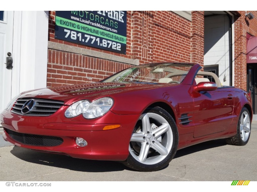 2006 SL 500 Roadster - Firemist Red Metallic / Stone photo #78