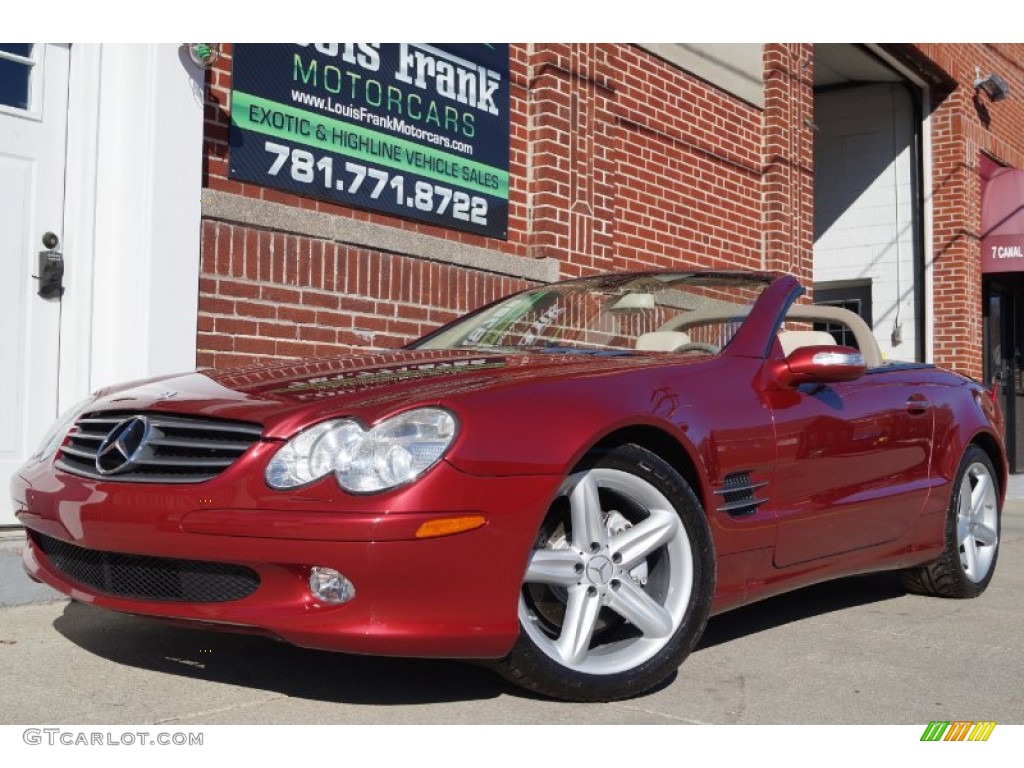 2006 SL 500 Roadster - Firemist Red Metallic / Stone photo #79
