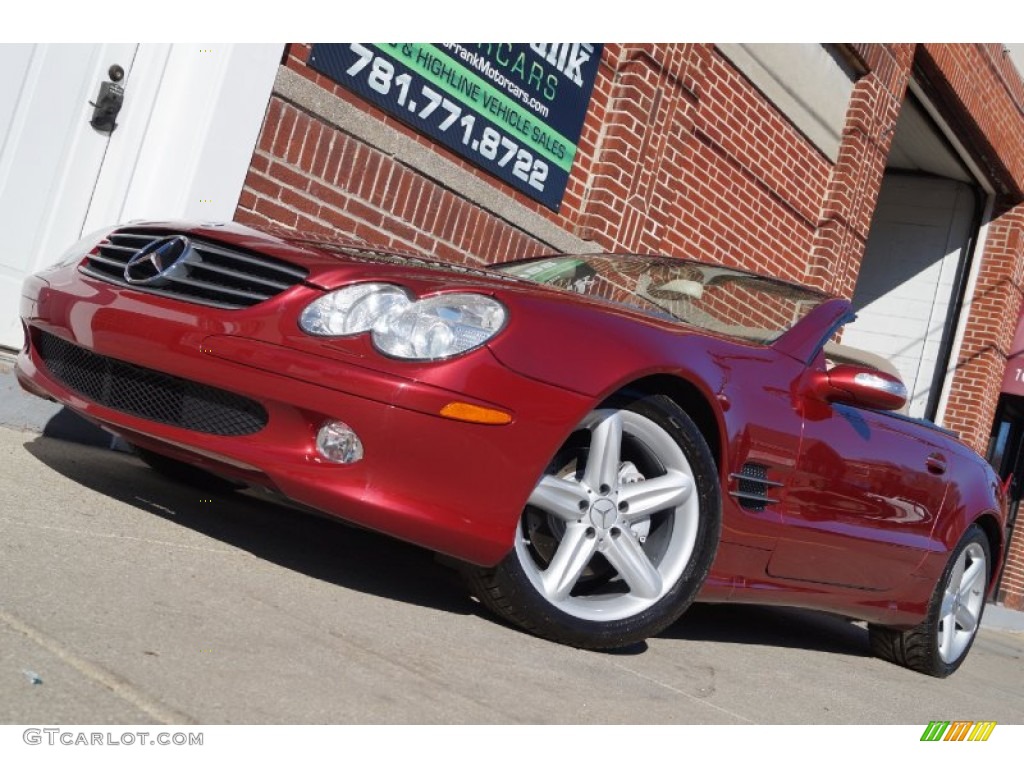 2006 SL 500 Roadster - Firemist Red Metallic / Stone photo #80