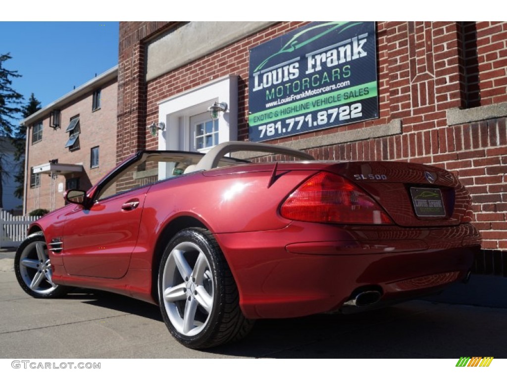 2006 SL 500 Roadster - Firemist Red Metallic / Stone photo #83