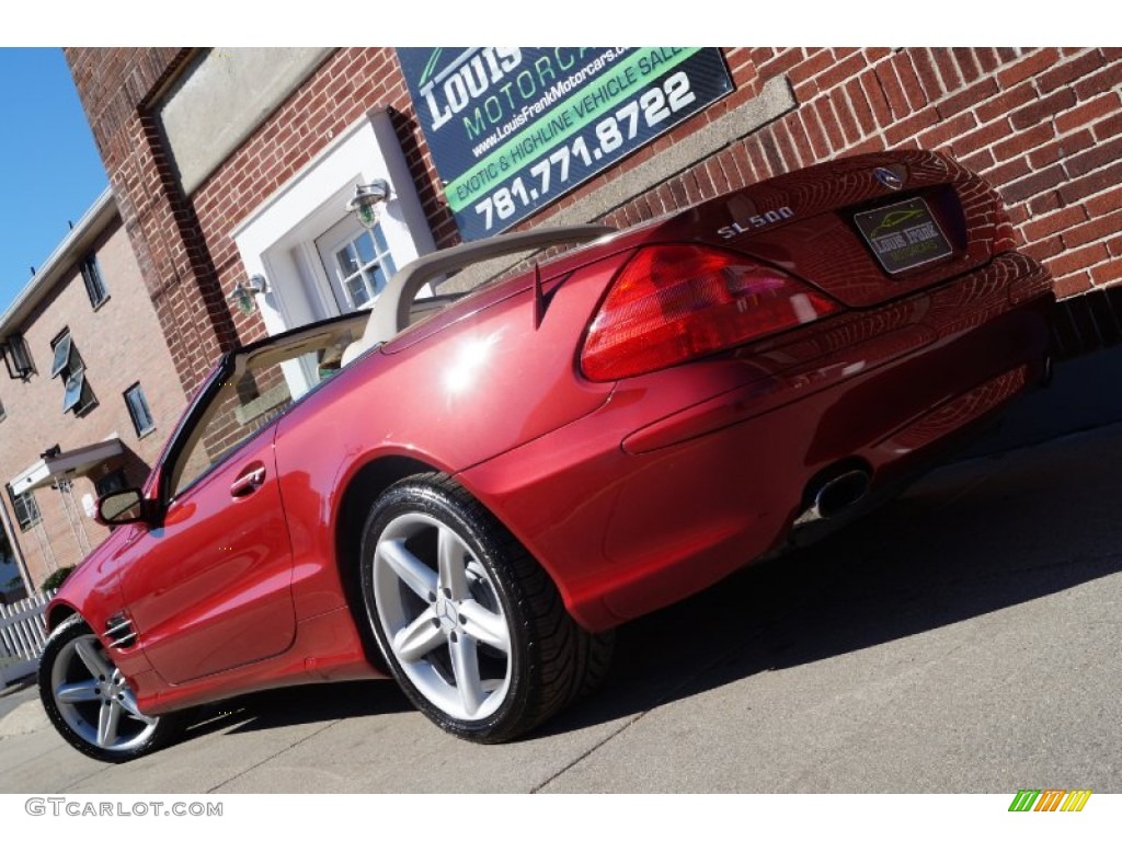2006 SL 500 Roadster - Firemist Red Metallic / Stone photo #84