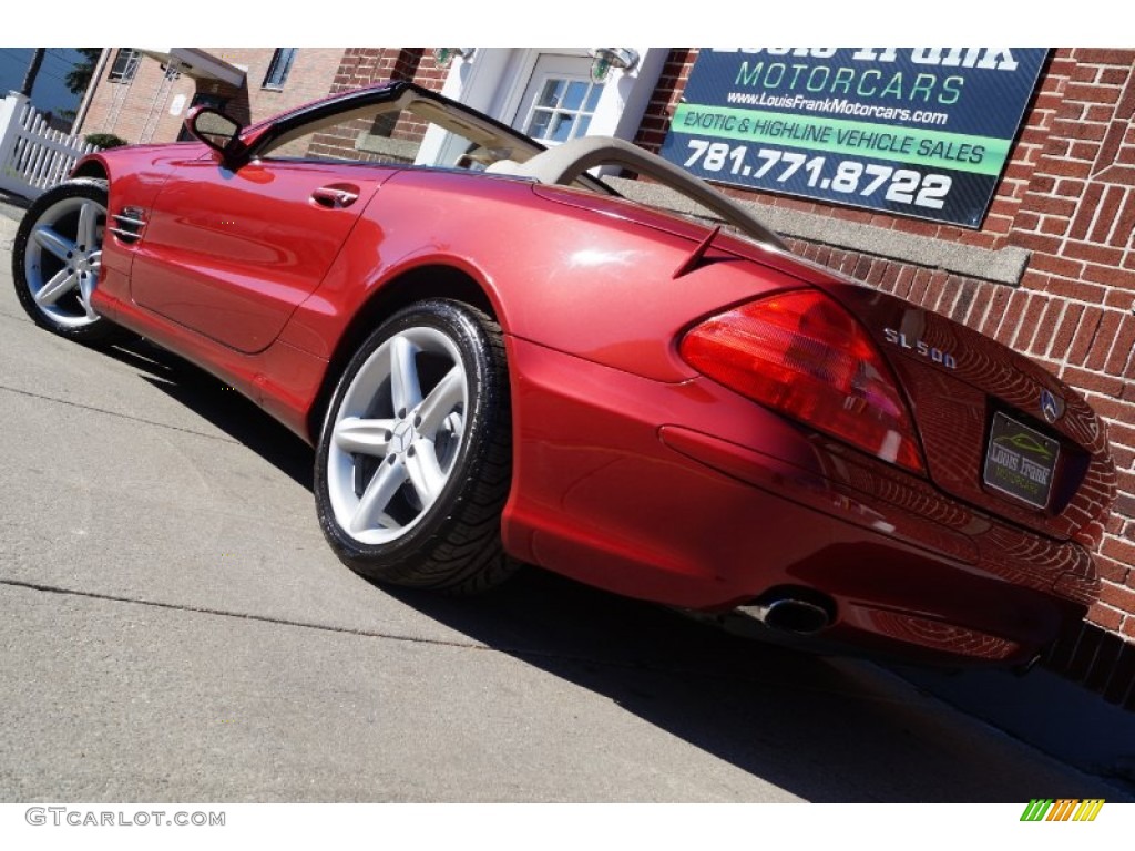 2006 SL 500 Roadster - Firemist Red Metallic / Stone photo #85