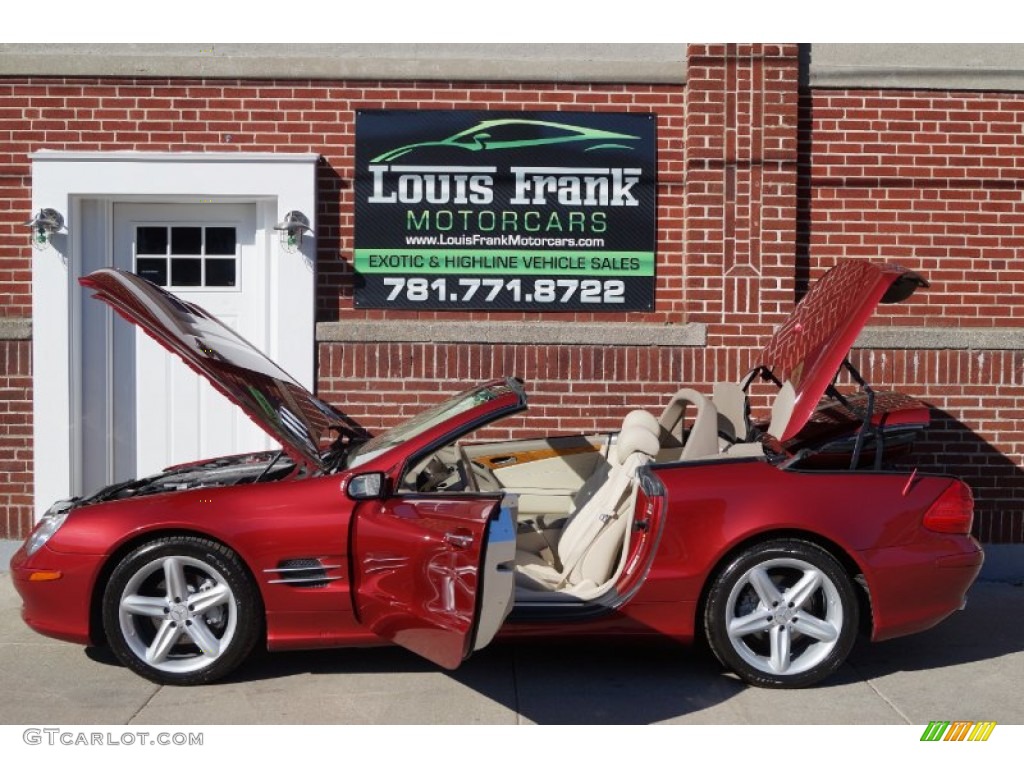 2006 SL 500 Roadster - Firemist Red Metallic / Stone photo #86