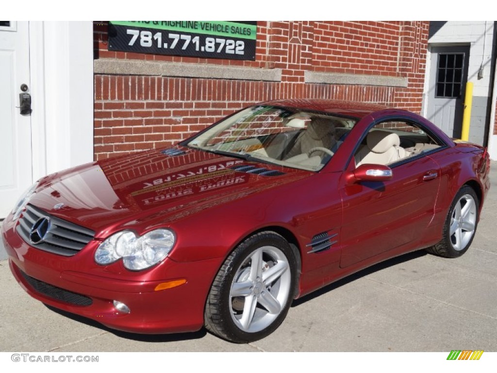 2006 SL 500 Roadster - Firemist Red Metallic / Stone photo #96