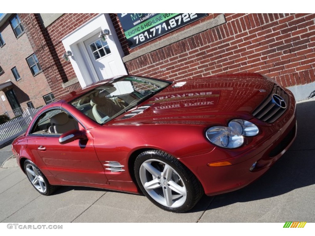 2006 SL 500 Roadster - Firemist Red Metallic / Stone photo #108