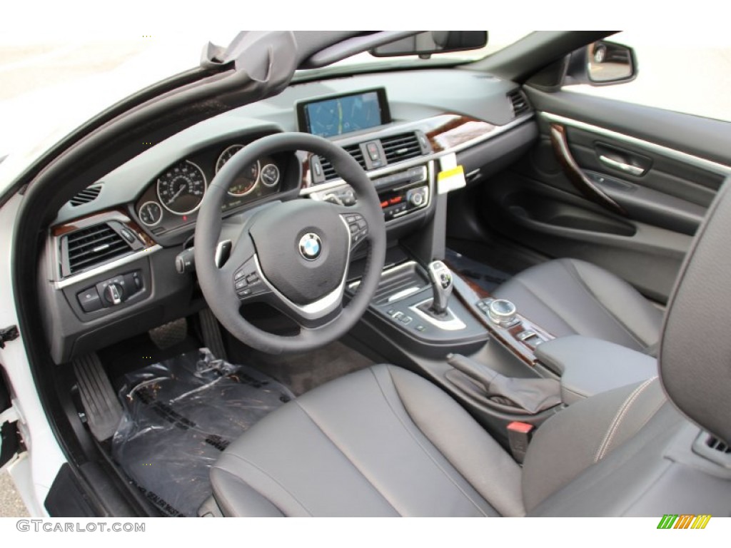 Black Interior 2014 BMW 4 Series 428i xDrive Convertible Photo #103156493