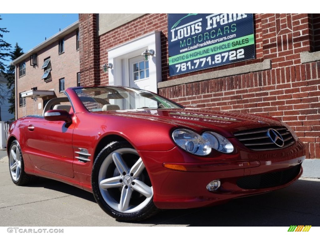 2006 SL 500 Roadster - Firemist Red Metallic / Stone photo #142