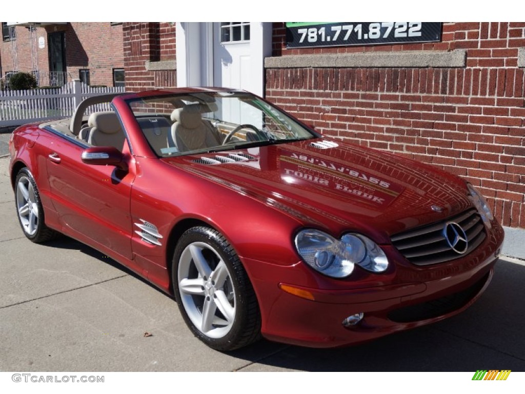 2006 SL 500 Roadster - Firemist Red Metallic / Stone photo #215