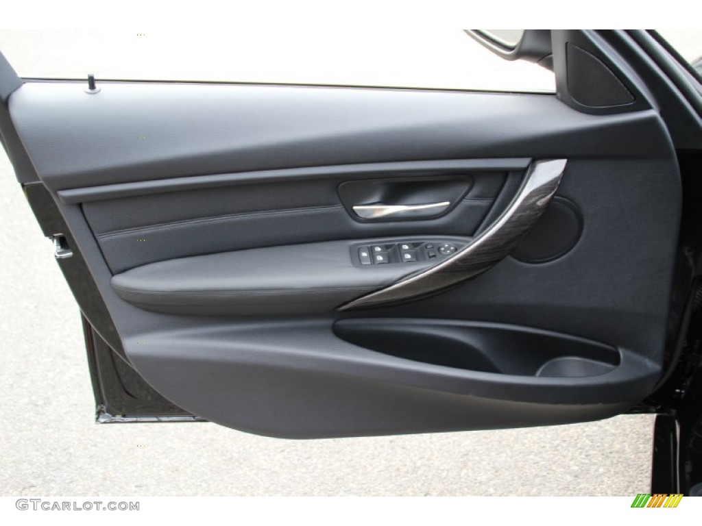 2015 BMW 3 Series 328i xDrive Sedan Black Door Panel Photo #103159508