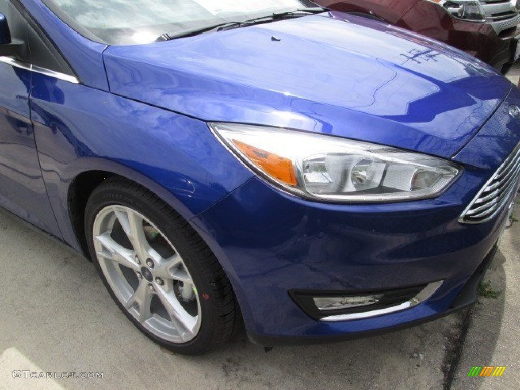 2015 Focus Titanium Hatchback - Performance Blue / Charcoal Black photo #2