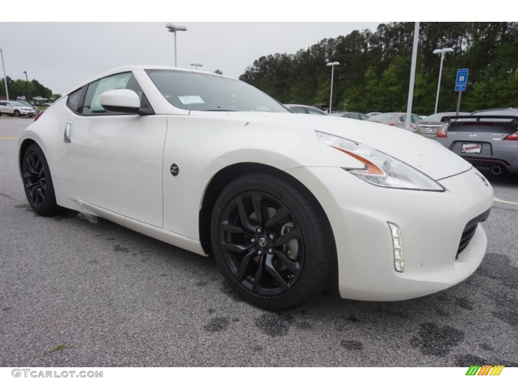 Pearl White 2015 Nissan 370Z Touring Coupe Exterior Photo #103165784