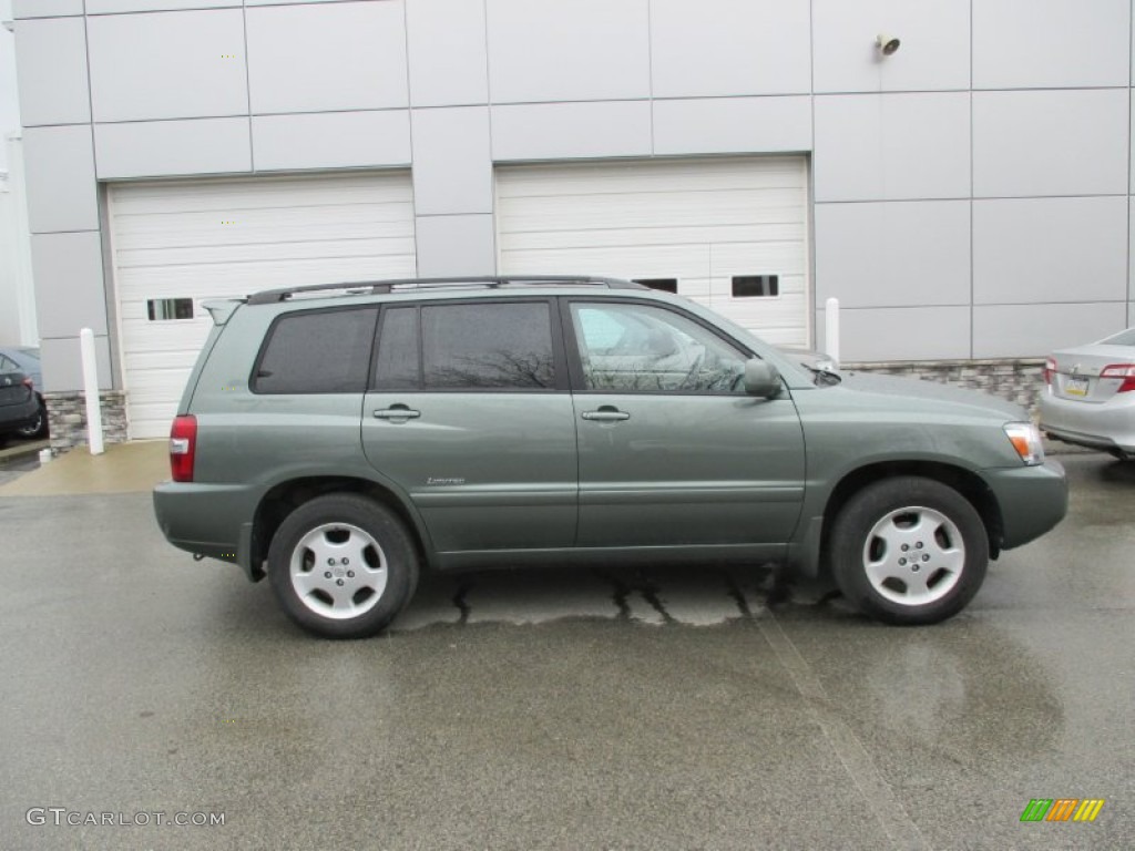 2007 Highlander Limited 4WD - Oasis Green Pearl / Ivory Beige photo #2