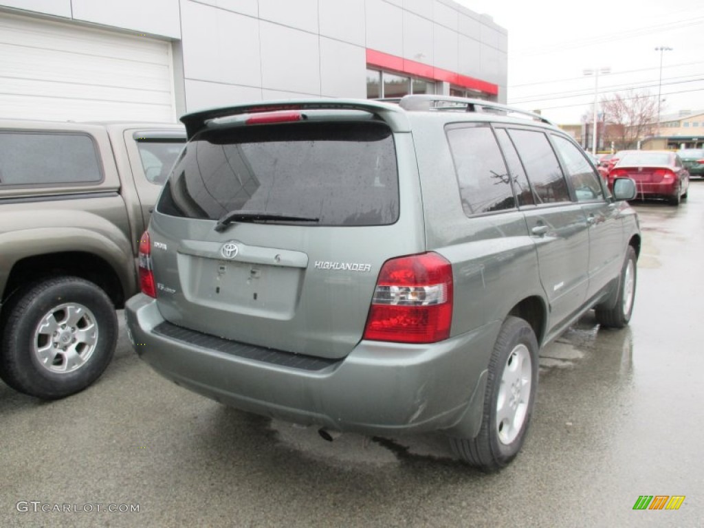 2007 Highlander Limited 4WD - Oasis Green Pearl / Ivory Beige photo #5