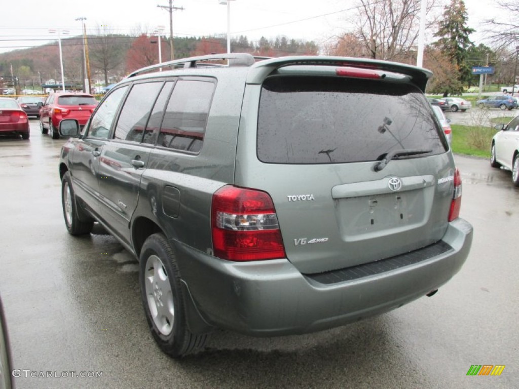 2007 Highlander Limited 4WD - Oasis Green Pearl / Ivory Beige photo #7