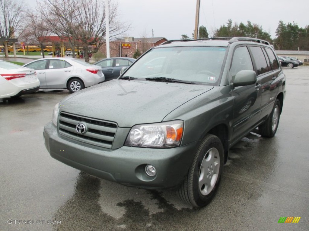 2007 Highlander Limited 4WD - Oasis Green Pearl / Ivory Beige photo #9