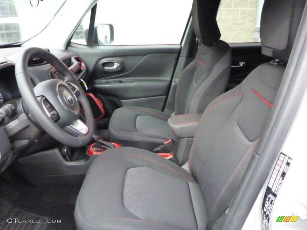 Black Interior 2015 Jeep Renegade Trailhawk 4x4 Photo #103168241