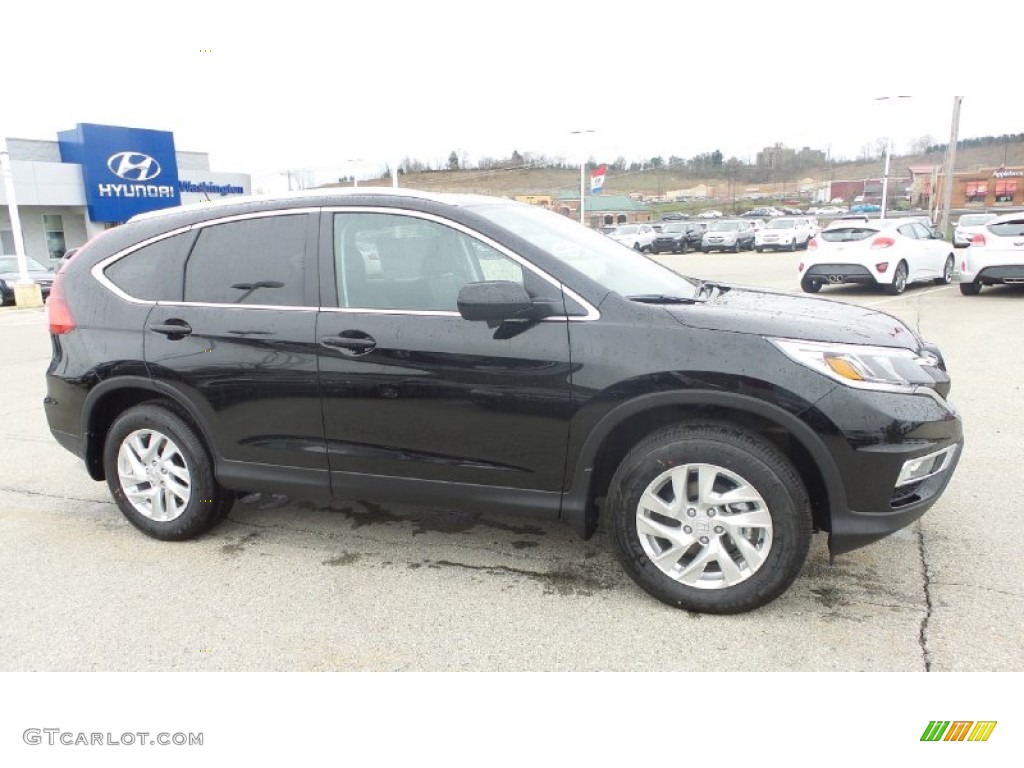 2015 CR-V EX-L AWD - Crystal Black Pearl / Black photo #8