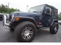 2002 Patriot Blue Pearl Jeep Wrangler Sport 4x4  photo #3