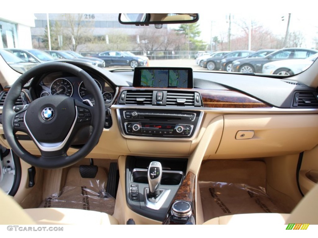 2015 BMW 3 Series 328i xDrive Sports Wagon Venetian Beige Dashboard Photo #103172735