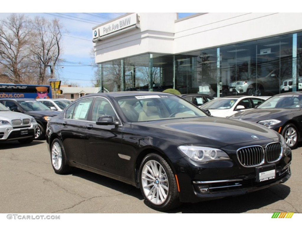 2014 7 Series 750i xDrive Sedan - Black Sapphire Metallic / Oyster photo #1