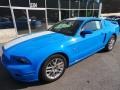 2014 Grabber Blue Ford Mustang GT Premium Coupe  photo #9