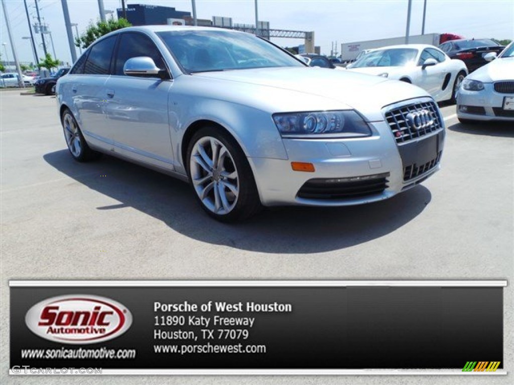 2009 S6 5.2 quattro Sedan - Ice Silver Metallic / Black photo #1