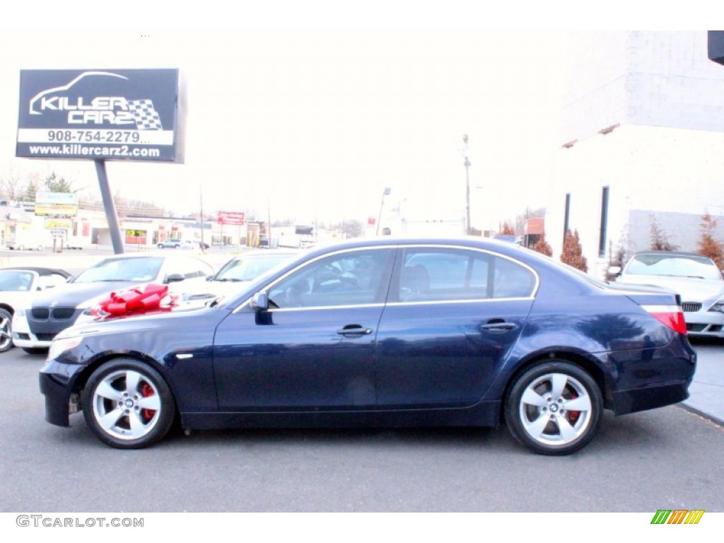 2004 5 Series 530i Sedan - Orient Blue Metallic / Black photo #4