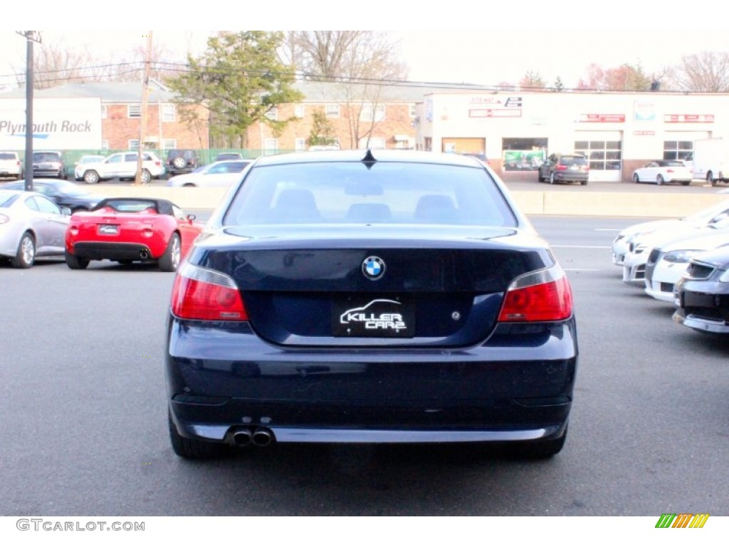 2004 5 Series 530i Sedan - Orient Blue Metallic / Black photo #6