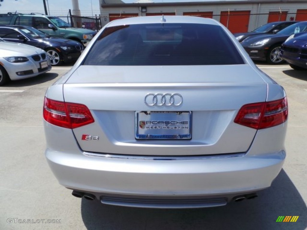 2009 S6 5.2 quattro Sedan - Ice Silver Metallic / Black photo #6