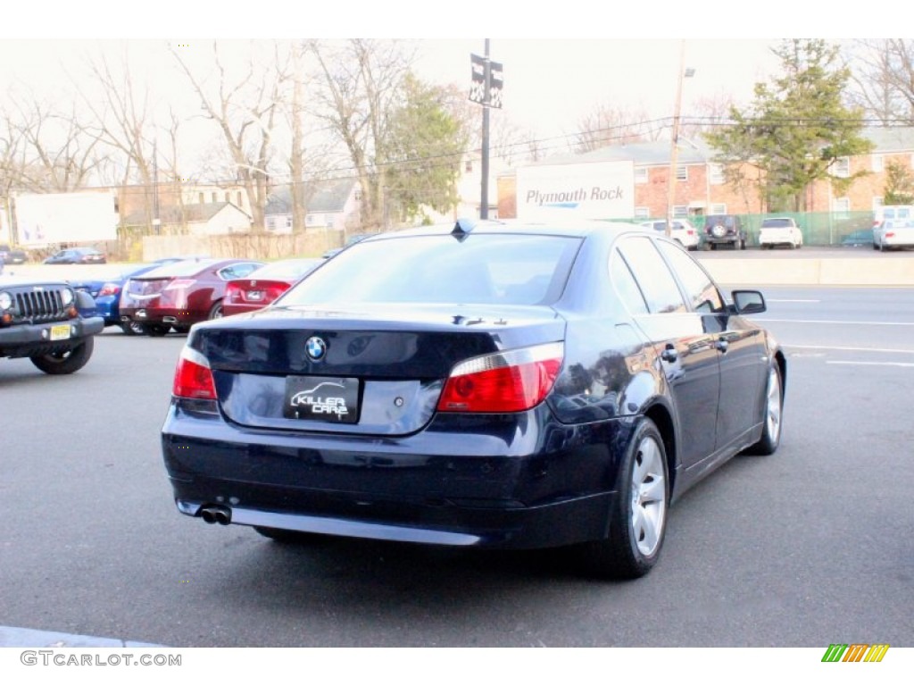 2004 5 Series 530i Sedan - Orient Blue Metallic / Black photo #7