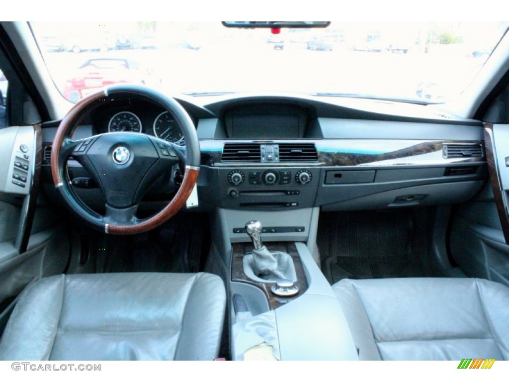 2004 5 Series 530i Sedan - Orient Blue Metallic / Black photo #8