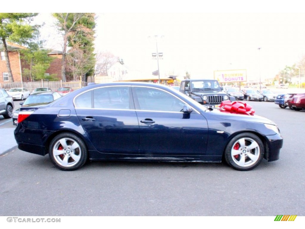 2004 5 Series 530i Sedan - Orient Blue Metallic / Black photo #10