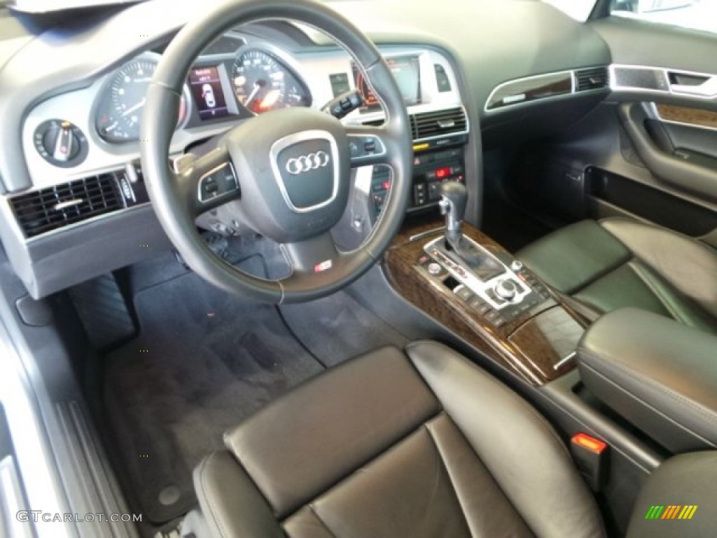 Black Interior 2009 Audi S6 5.2 quattro Sedan Photo #103177745