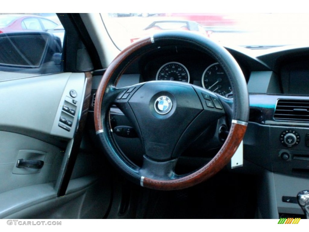 2004 5 Series 530i Sedan - Orient Blue Metallic / Black photo #29