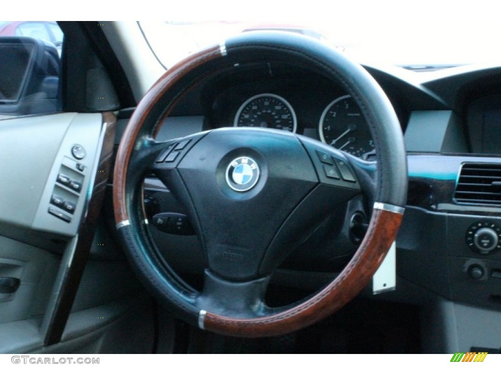 2004 5 Series 530i Sedan - Orient Blue Metallic / Black photo #30