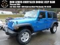 2015 Hydro Blue Pearl Jeep Wrangler Unlimited Sport 4x4  photo #1