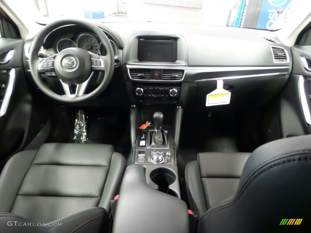 Black Interior 2016 Mazda CX-5 Grand Touring AWD Photo #103178105