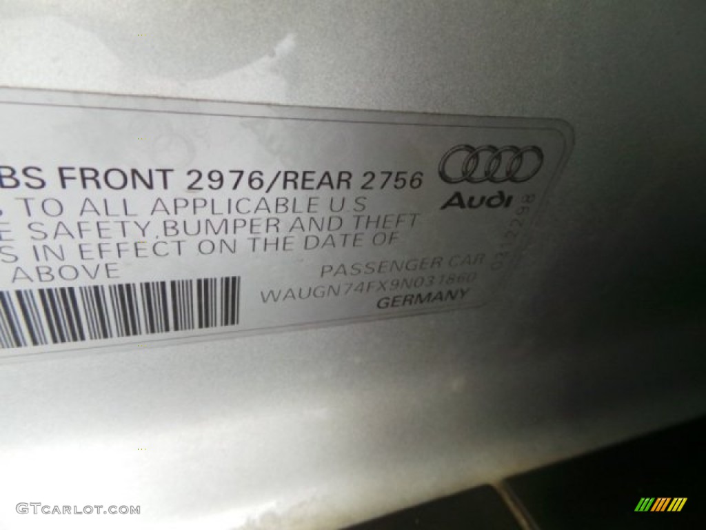 2009 S6 5.2 quattro Sedan - Ice Silver Metallic / Black photo #47