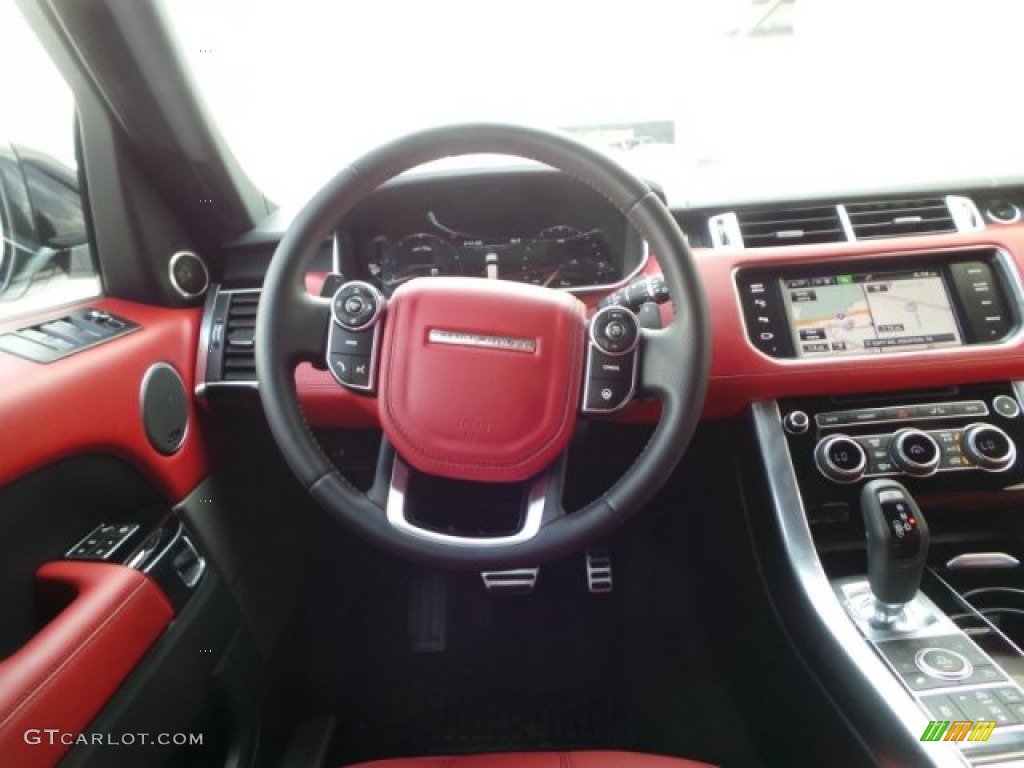 2014 Land Rover Range Rover Sport Autobiography Ebony/Pimento/Pimento Dashboard Photo #103180172