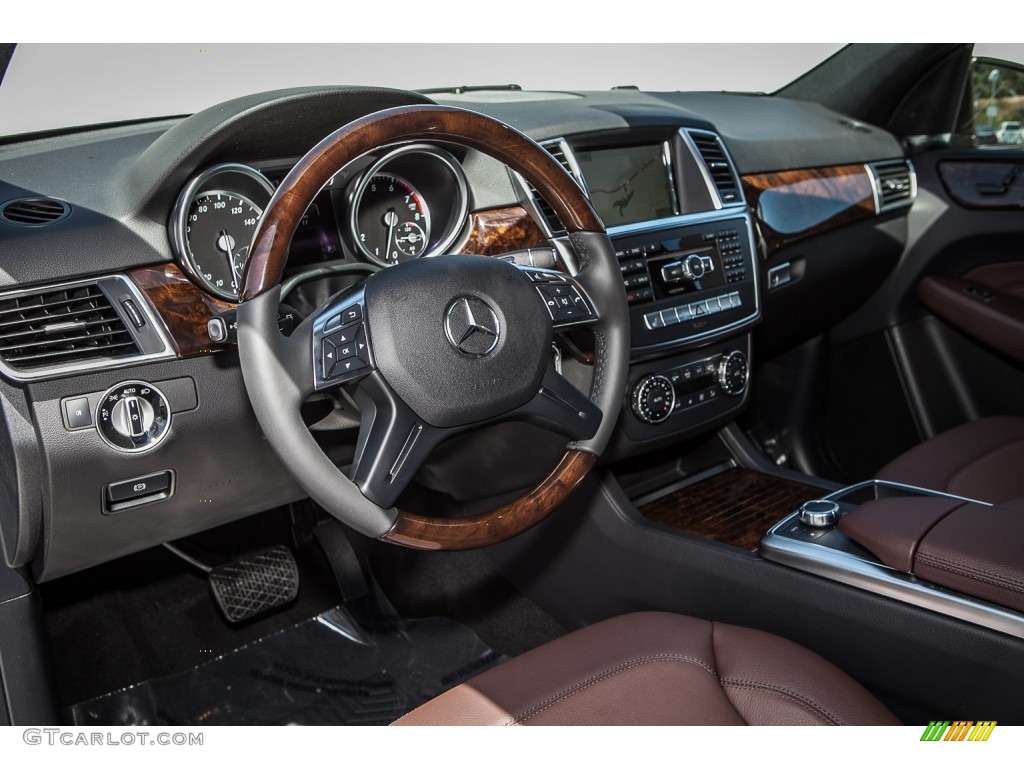 Auburn Brown/Black Interior 2015 Mercedes-Benz ML 350 Photo #103186957