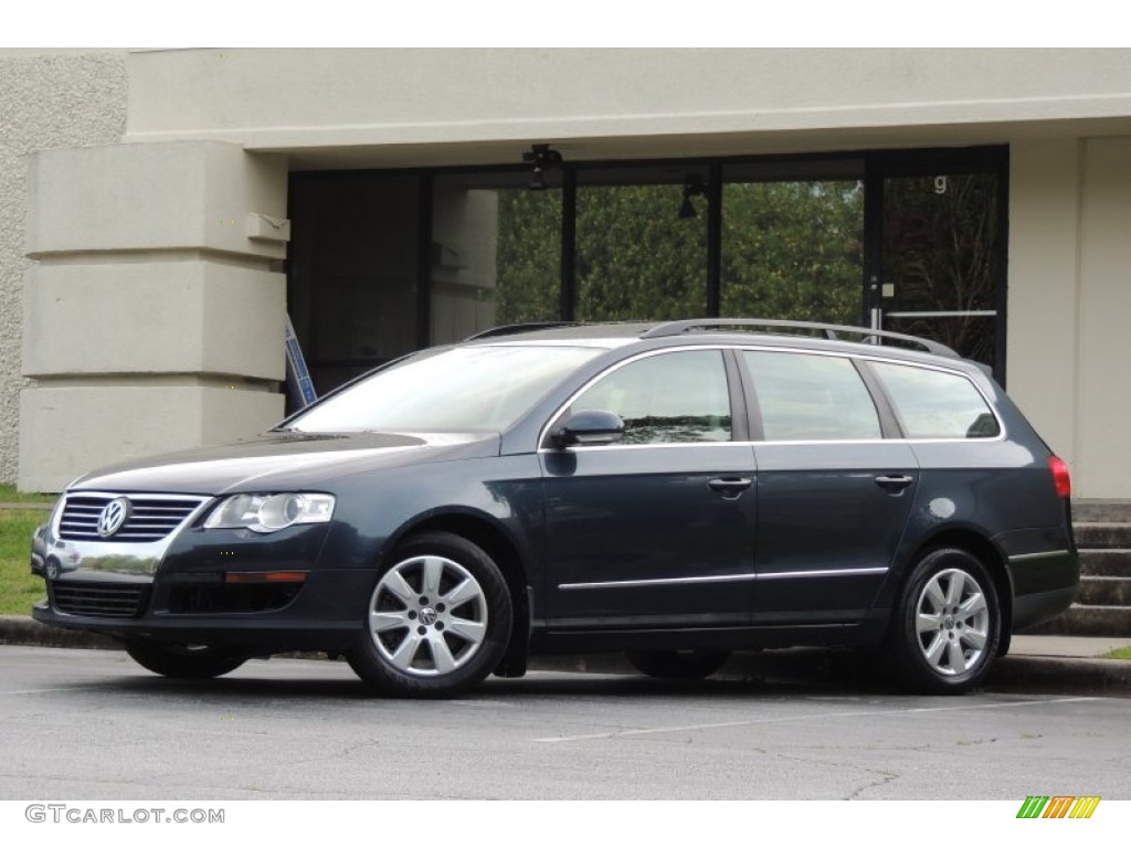 2007 Passat 2.0T Wagon - Blue Graphite Metallic / Latte Macchiato photo #2